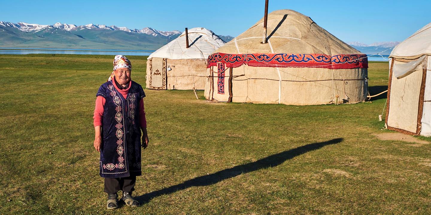 Campement nomade dans la province de Naryn - Kirghizistan