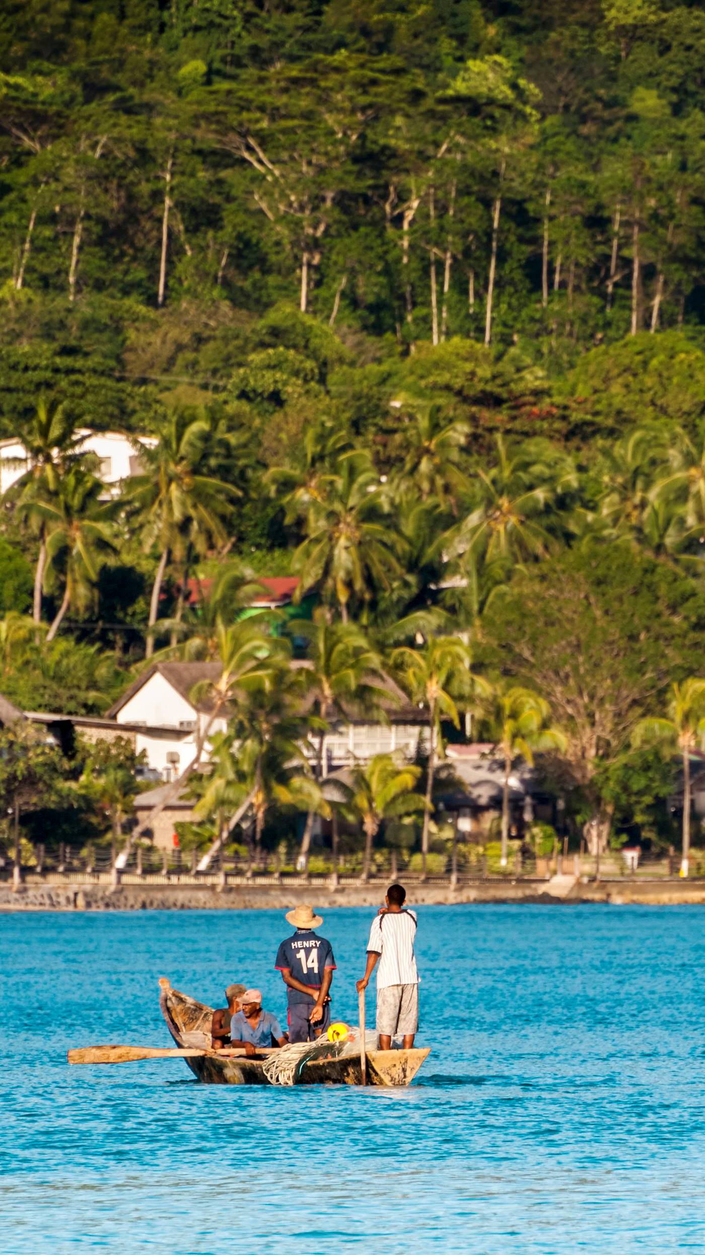 Pêcheurs sur l'île de Mahé - Sechelles
