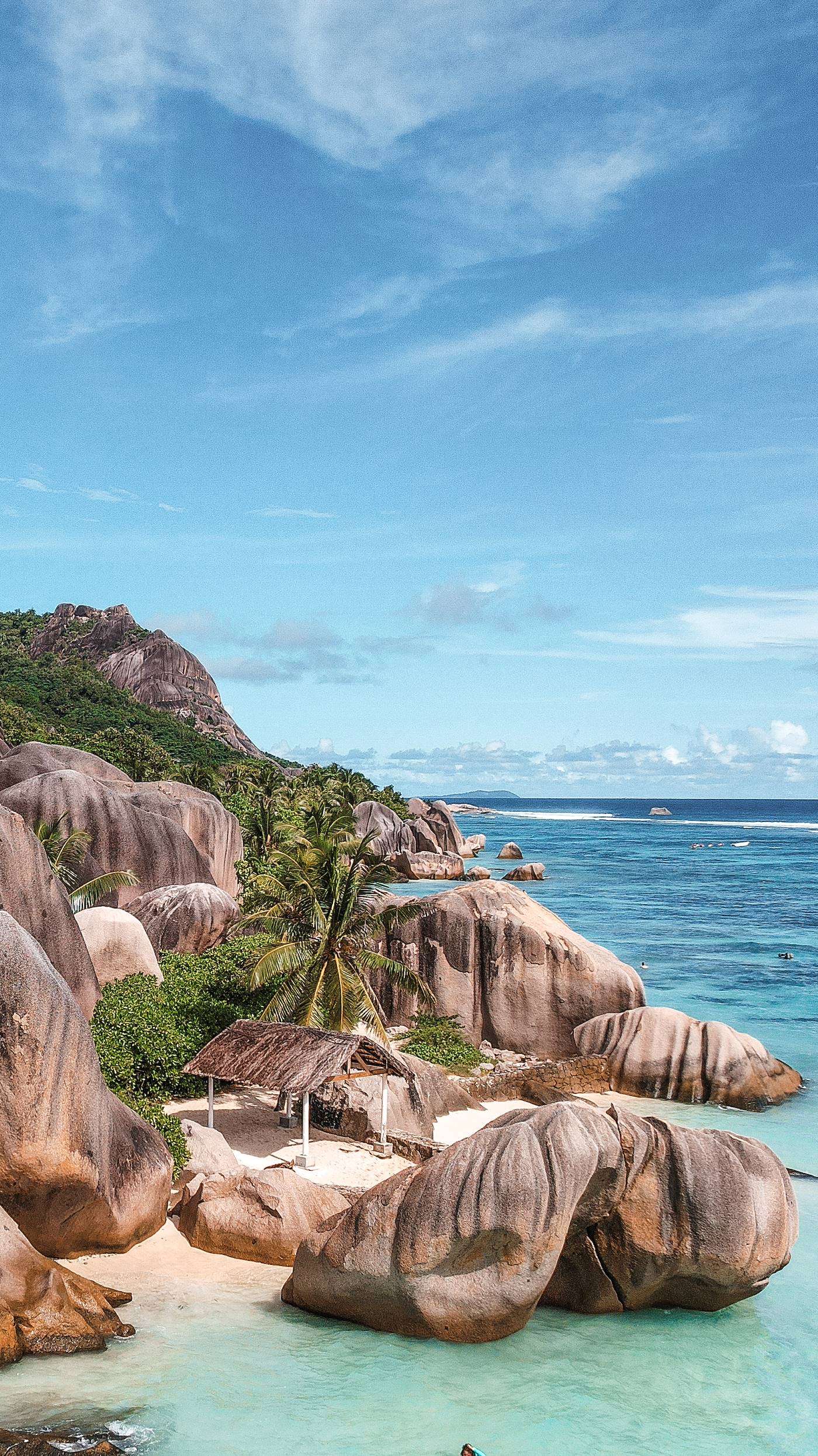 Kayak au large de l'Anse Source d'Argent - Île de La Digue - Seychelles
