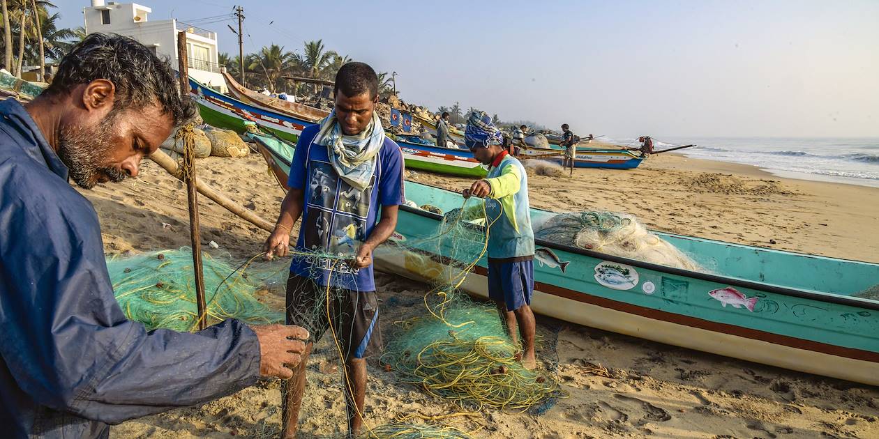 Retour de pêche dans l'arrière pays kéralais - Inde