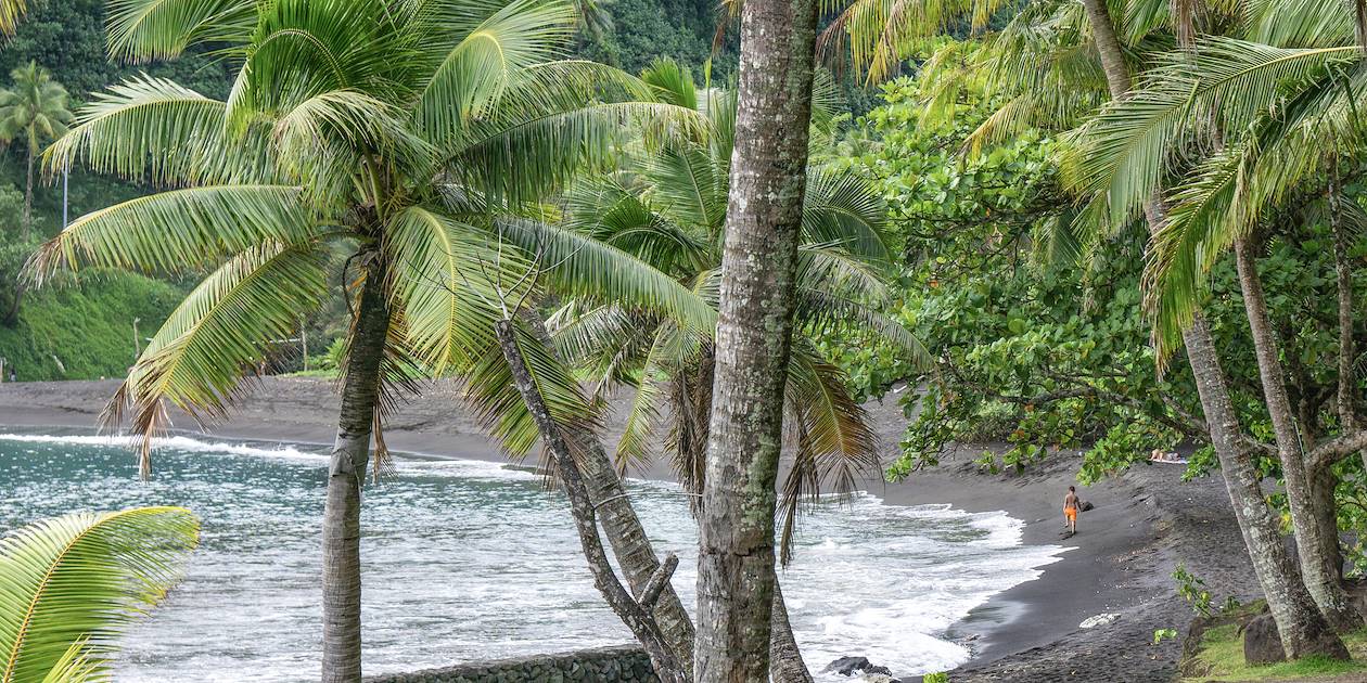 Scène de vie sur une plage de Tahiti - Polynésie Française