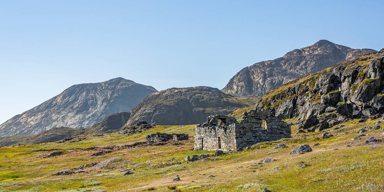 Ruine viking : l'église de Hvalsey - Groenland