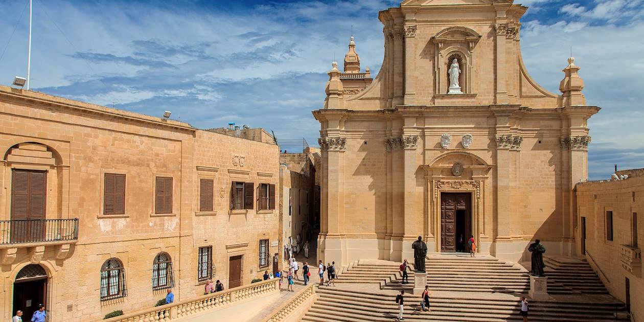 Cathédrale Notre-Dame-de-l'Assomption, au coeur de la Citadelle de Gozo - Victoria - Île de Gozo - Malte
