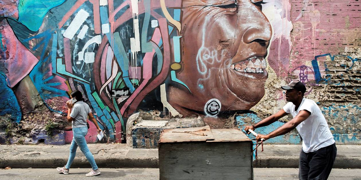 Street art dans le quartier Getsemani - Carthagène des Indes - Colombie