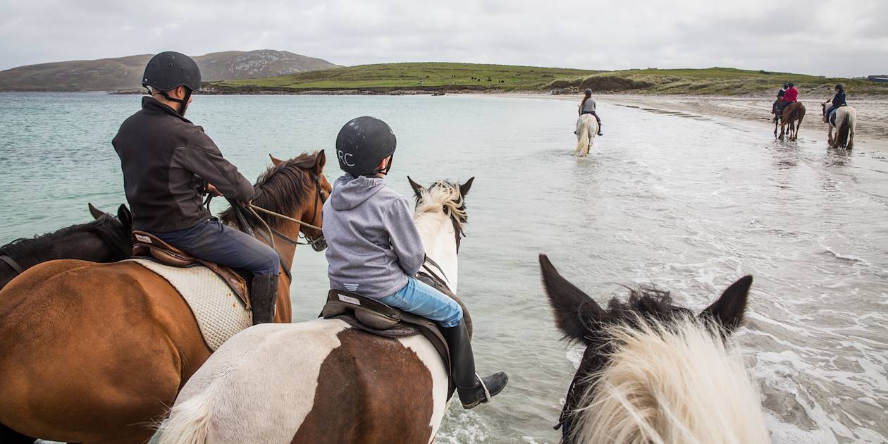 La plage Selerna à cheval - Cleggan - Comté de Galway - Irlande