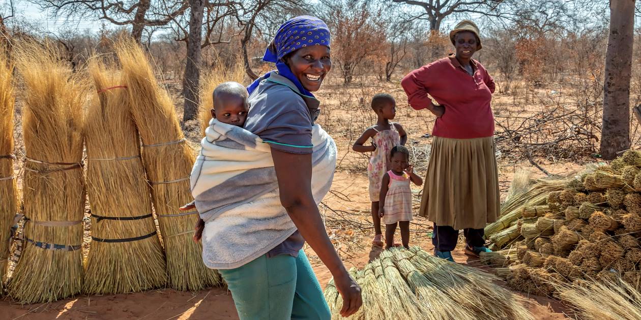 Portrait d'habitants d'un village agricole - Botswana