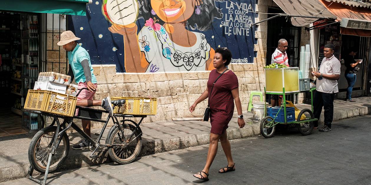 Scène de vie dans le quartier Getsemani - Carthagène des Indes - Colombie
