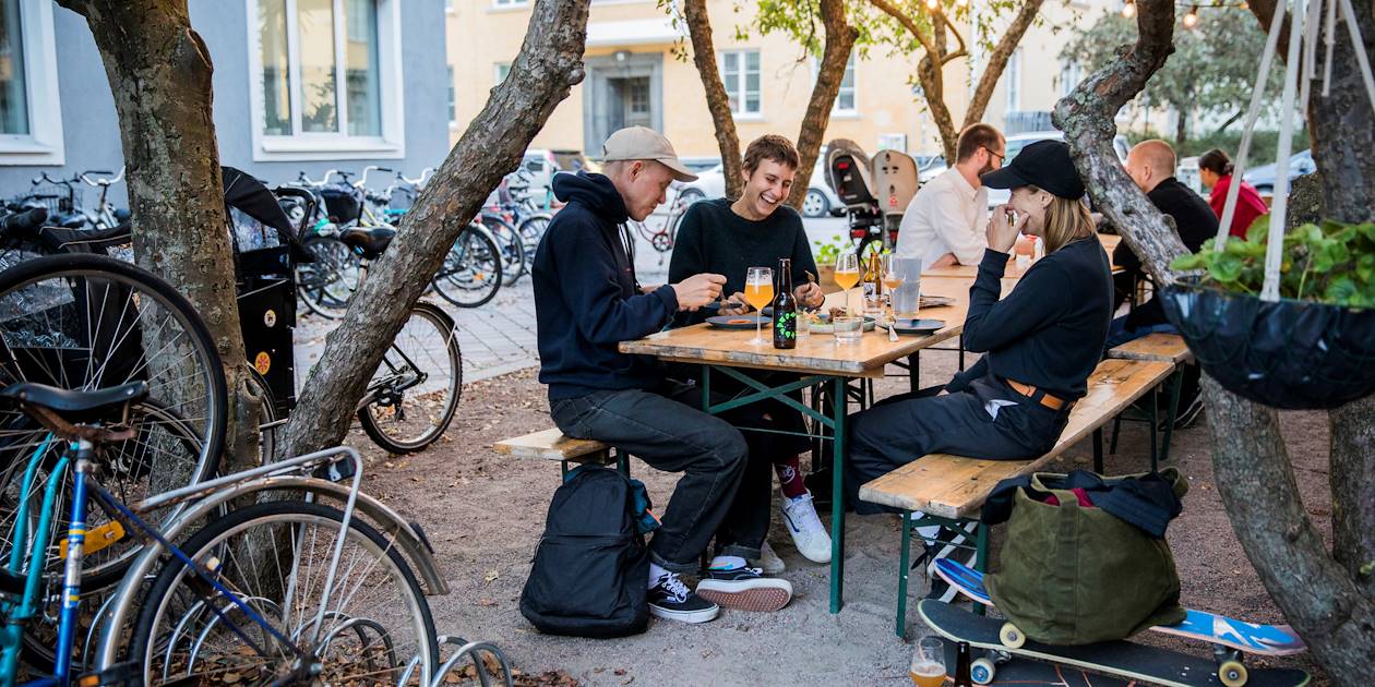 Terrasse d'un bar à Malmö - Scanie - Suède