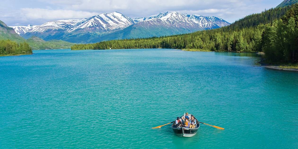 Barque sur la Kenai River - Soldotna - Etat d'Alaska - Etats-Unis