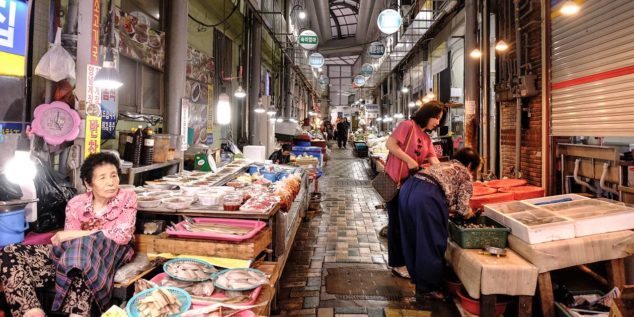 Marché aux poissons à Busan - Corée du Sud