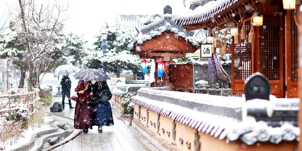 Jeonju Hanok Village en hiver - Corée du Sud