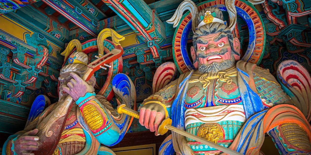 Gardes à l'entrée du Temple de Bulguksa - Gyeongju - Corée du Sud