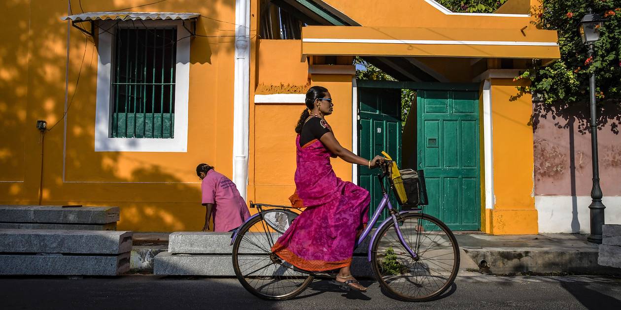 Balade à vélo dans Pondichéry - Inde
