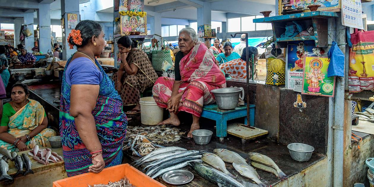 Marché aux poisson de Pondichéry - Inde