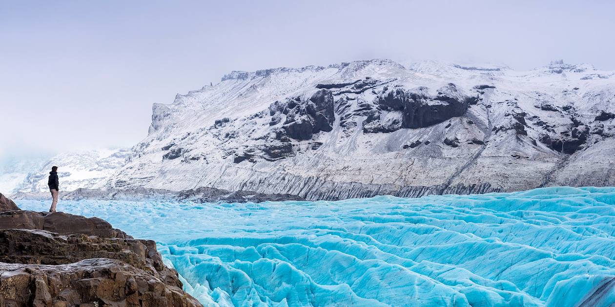 Glacier de Vatnajokull dans le parc national de Skaftafell - Région de Sudurland - Islande