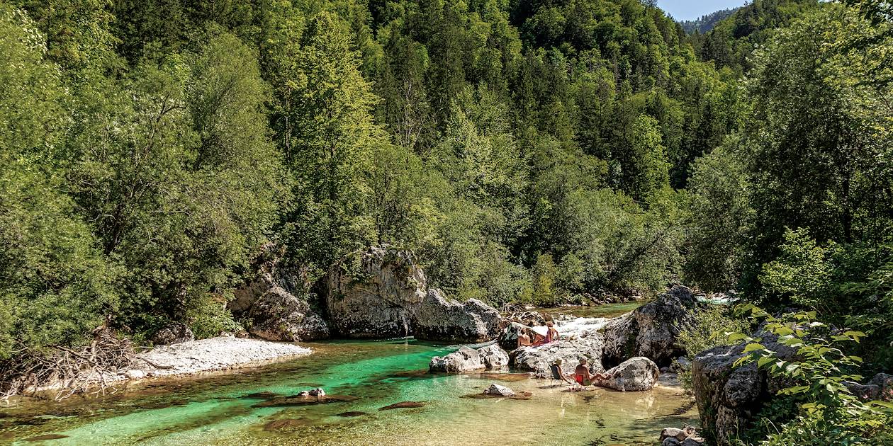 Baignade dans la Vallée de Soca - Slovénie