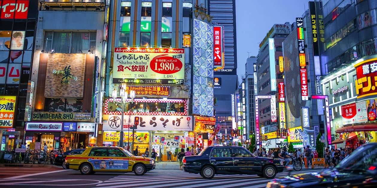 Rue animée de Shinjuku, de nuit - Tokyo - Japon