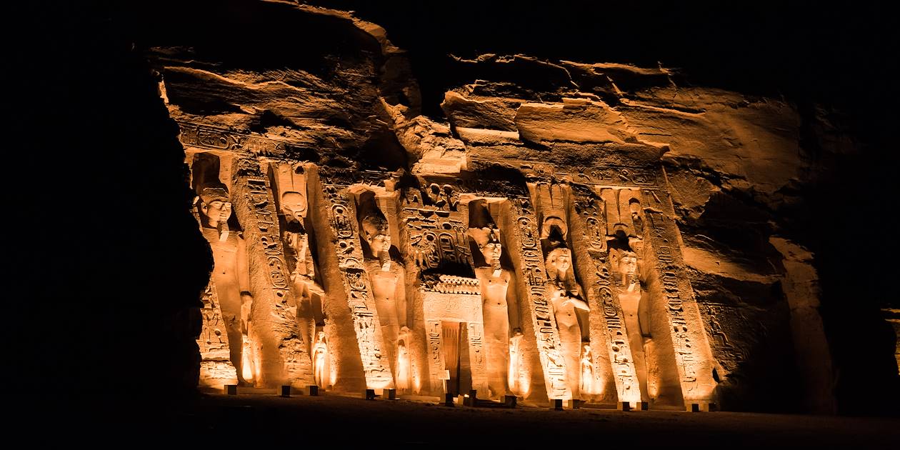 Spectacle de son et lumières aux Temples d'Abou Simbel - Abou Simbel - Égypte