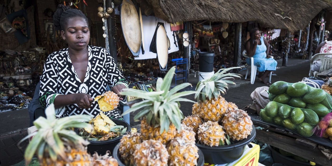 Marché traditionnel zulu à Santa Lucia - Santa Lucia - KwaZulu-Natal - Afrique du Sud