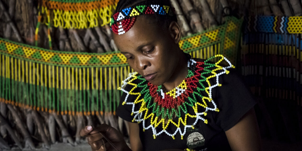 Reconstitution de la vie traditionnelle dans un village Zoulou : Veyane Cultural Village - Khula - KwaZulu-Natal - Afrique du Sud