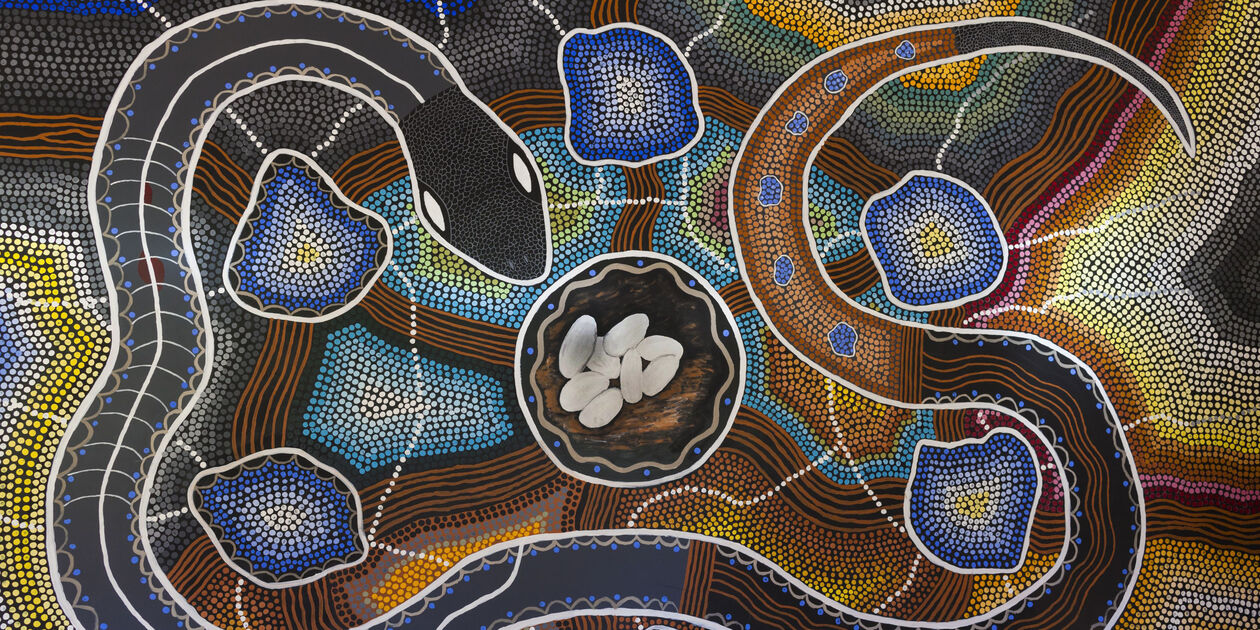 Peinture aborigène du peuple Noongar - Australie