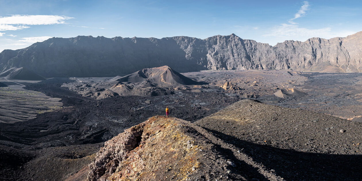Vue sur le volcan Monte Beco, Parc Naturel de Fogo - Île de Fogo - Cap-Vert