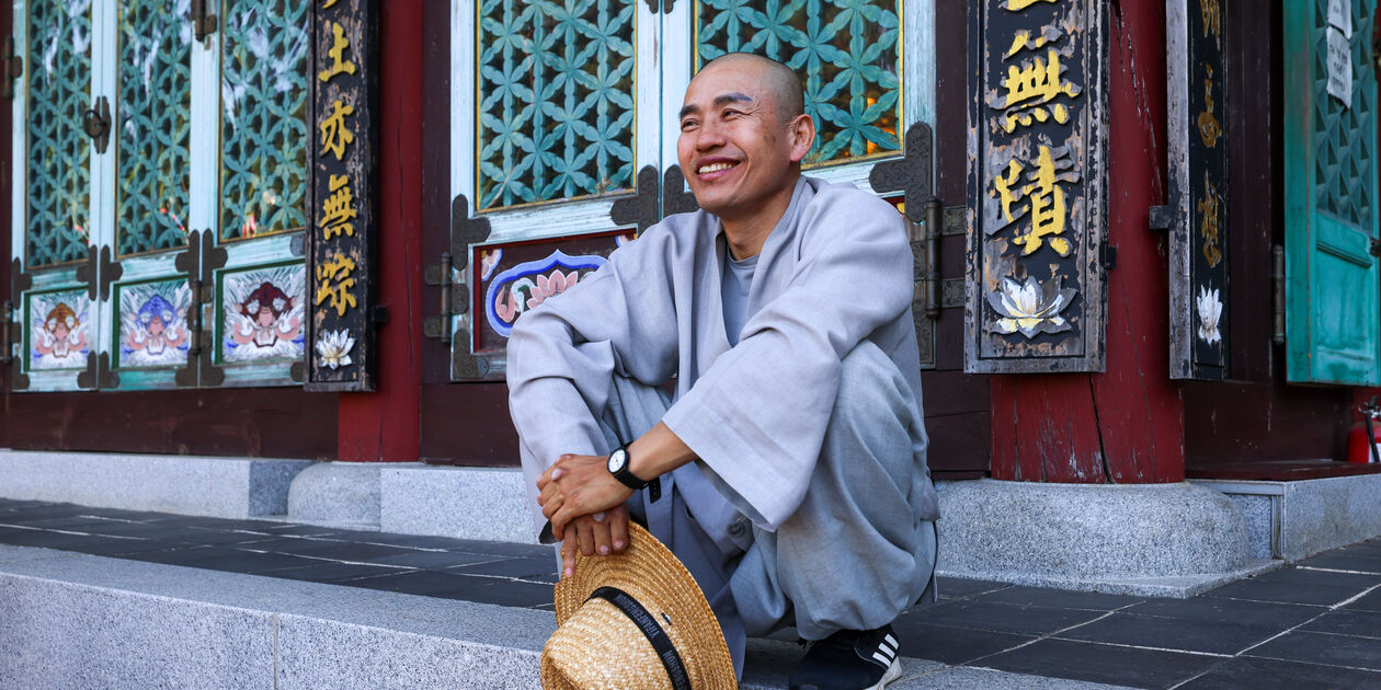 Professeur d'arts martiaux au Temple Golgulsa - Gyeongju - Corée du Sud