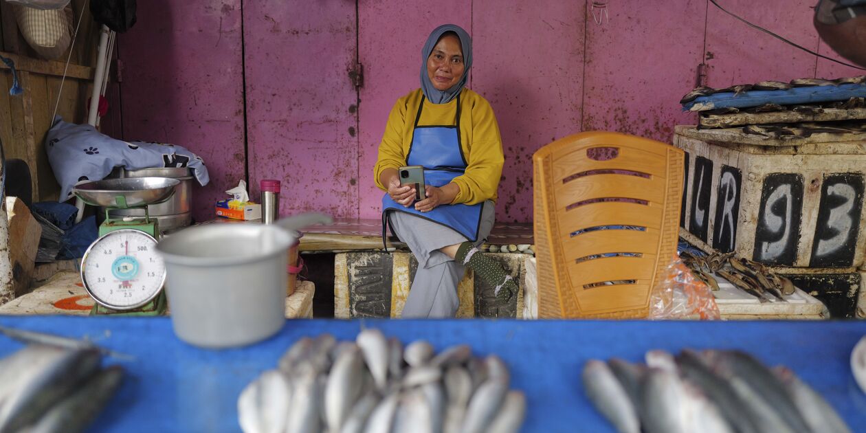 Pays des Toraja : scène de vie sur un marché - Région de Rantepao - Célèbes - Indonésie