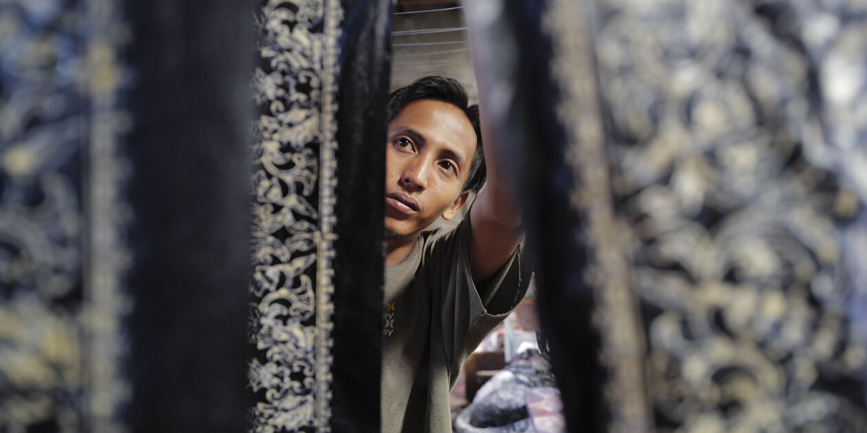 Atelier de teinture batik - Yogyakarta - Île de Java - Indonésie