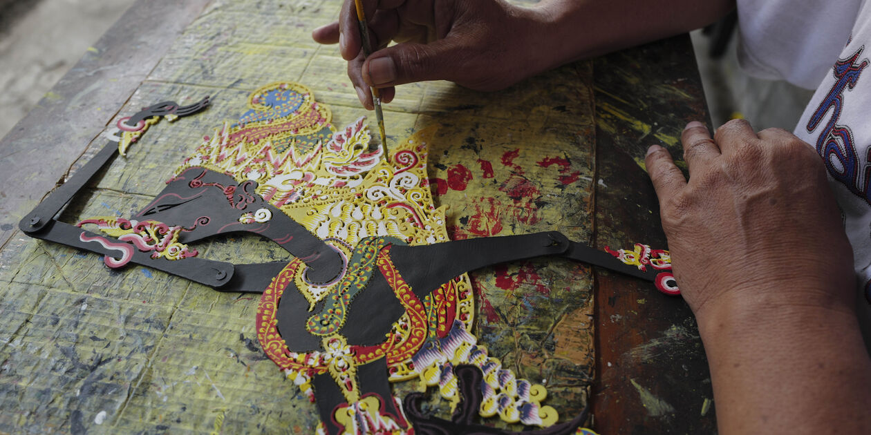 Atelier de fabrication de marionnettes traditionnelles - Yogyakarta - Île de Java - Indonésie