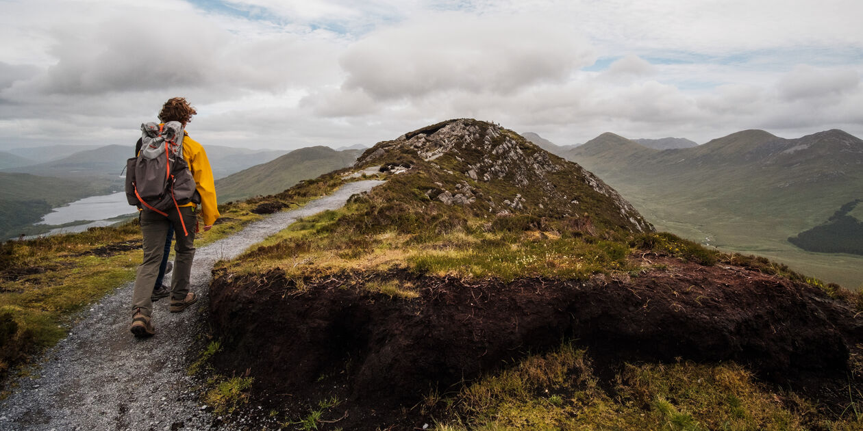 Ascension de Diamond Hill, montagne des Twelve Bens - Région du Connemara - Irlande