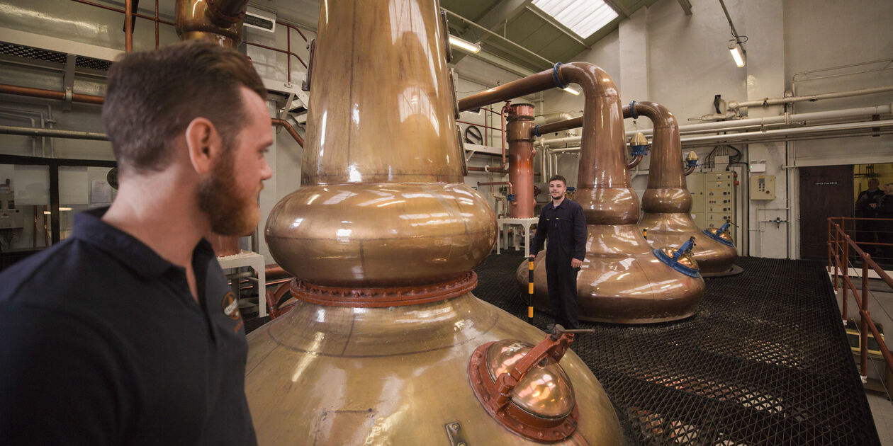 Fabrication de whisky à la distillerie Glengoyne - Dumgoyne - Ecosse
