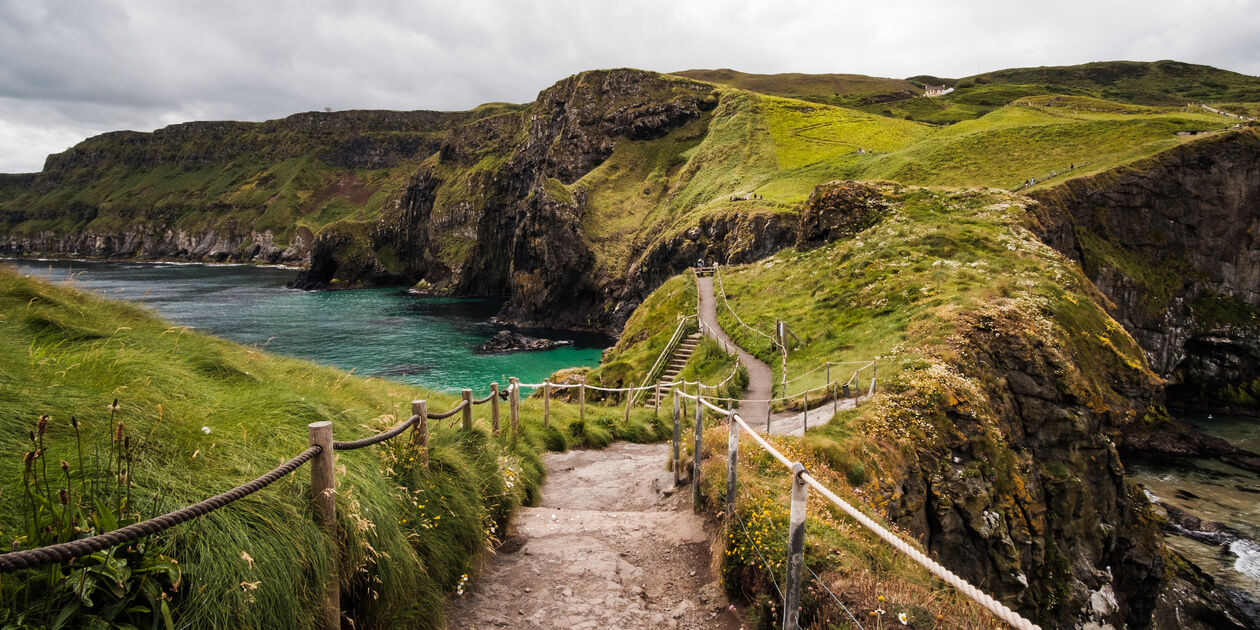 Pont de corde de Carrick-a-rede - Antrim - Irlande du Nord - Royaume Uni