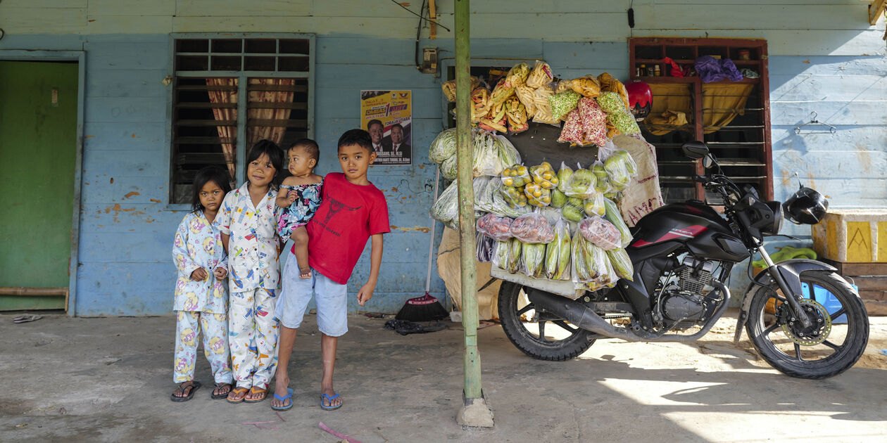 Famille sur l'île de Java - Indonésie