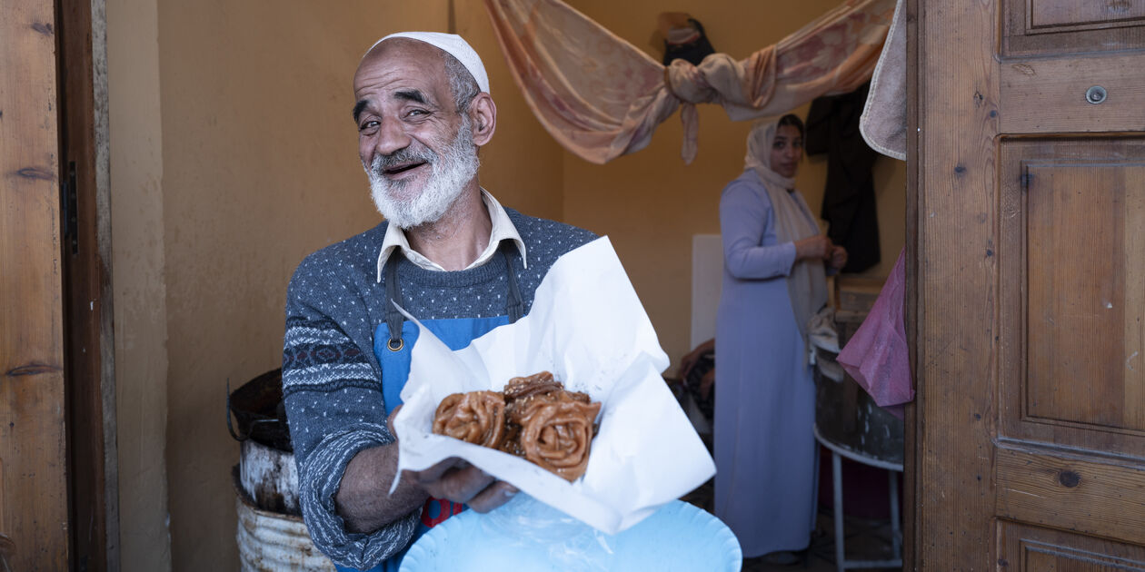 Pâtisseries orientales dans les rues de la médina - Marrakech - Maroc