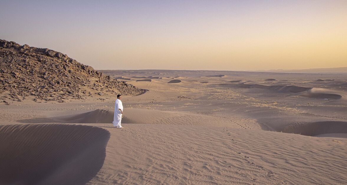 Les dunes de Foum Tizza, sous le coucher du soleil - Tazzarine - Maroc