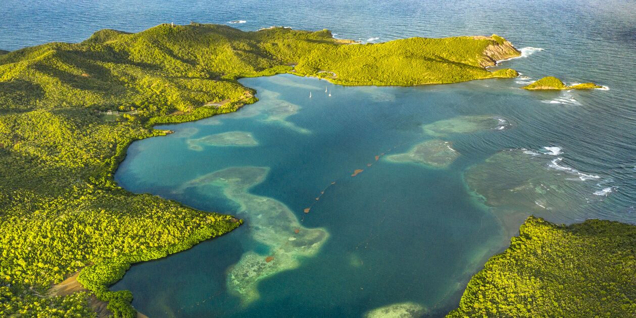 Vue aérienne de la Presqu'Île de la Caravelle - Martinique