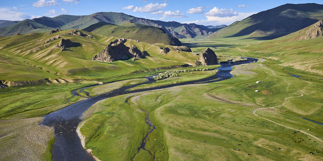 Campement nomade dans la province de Bayankhongor  - Mongolie