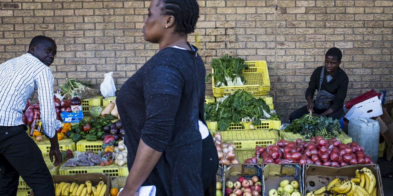 Scène de vie sur un marché de Windhoek - Namibie