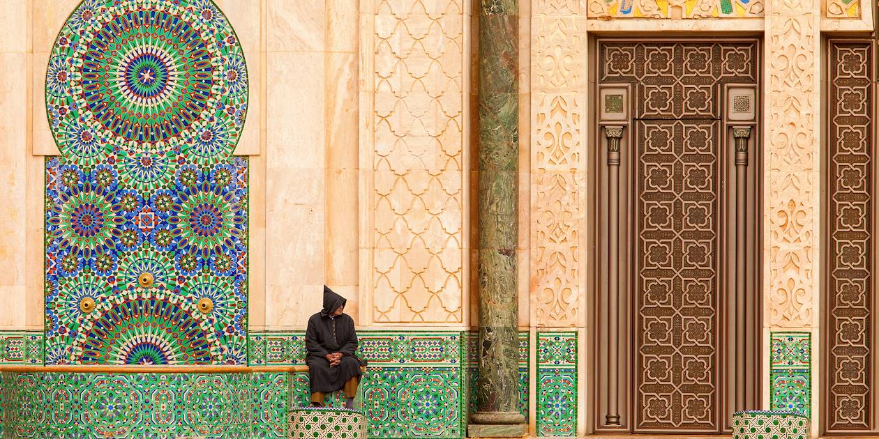 Devant la Moquée Hassan 2 de Casablanca - Maroc