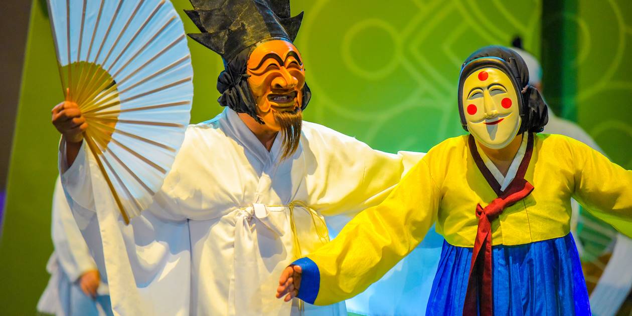 Danse masquée traditionnelle à Hahoe - Corée du Sud