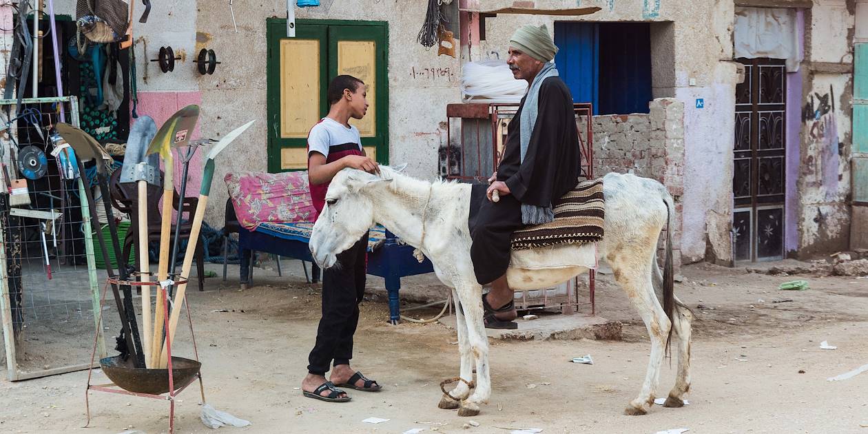 Scène de vie dans les rues de Louxor - Égypte