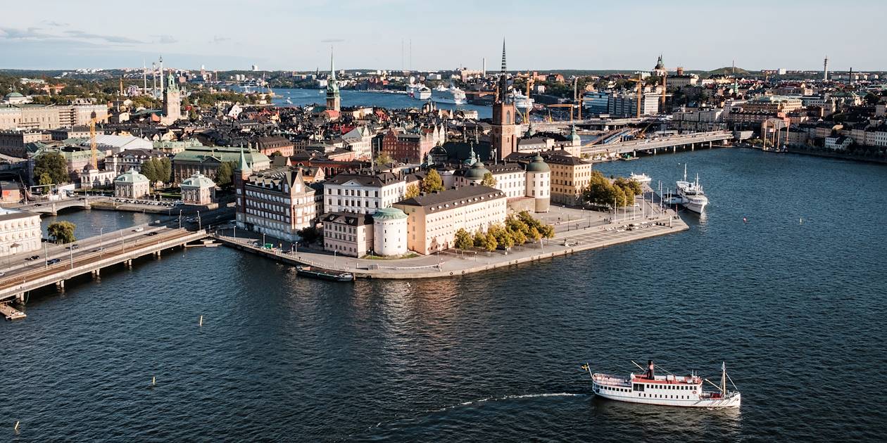Panorama sur l'île de Riddarholmen - Stockholm - Suède