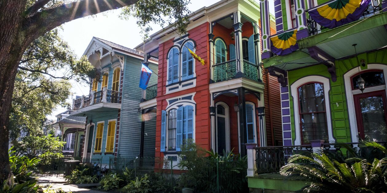Maisons dans le quartier de Tremé - Nouvelle Orléans - Louisiane - Etats Unis