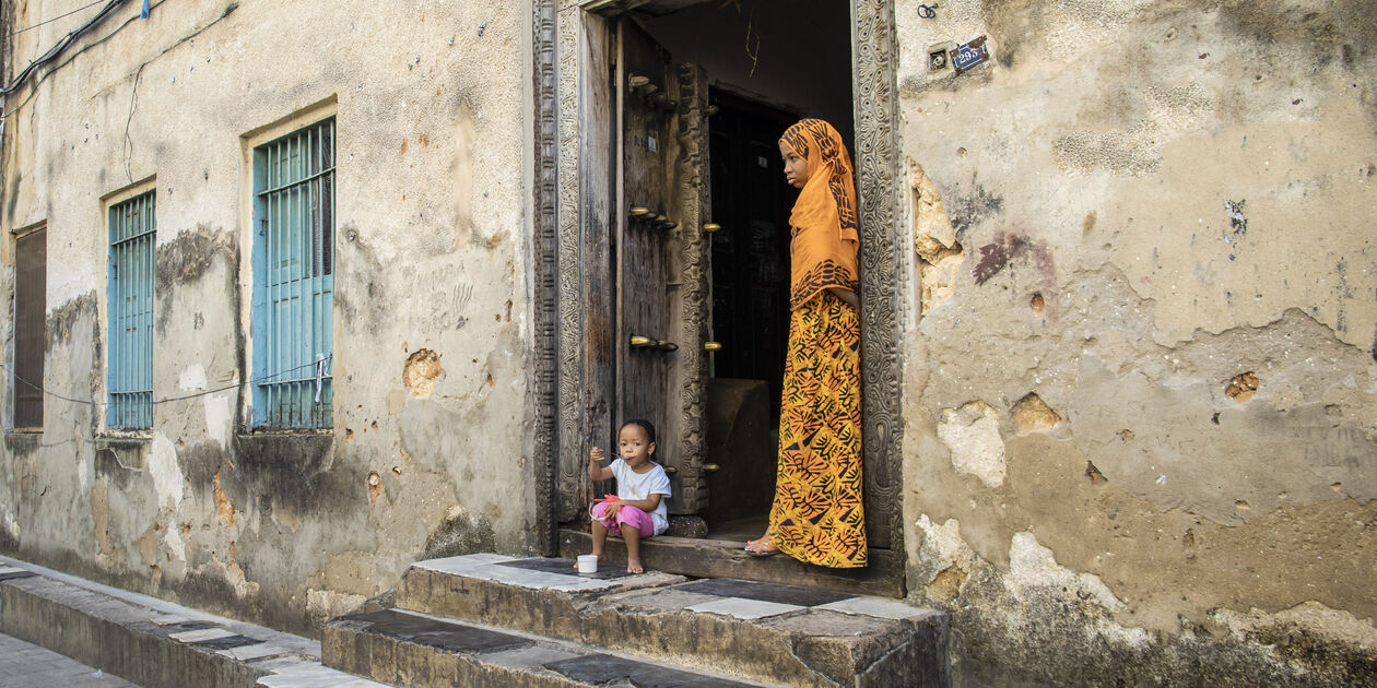 Scène de vie dans le vieux quartier de Zanzibar - Stone Town - Zanzibar Vieille Ville - Tanzanie
