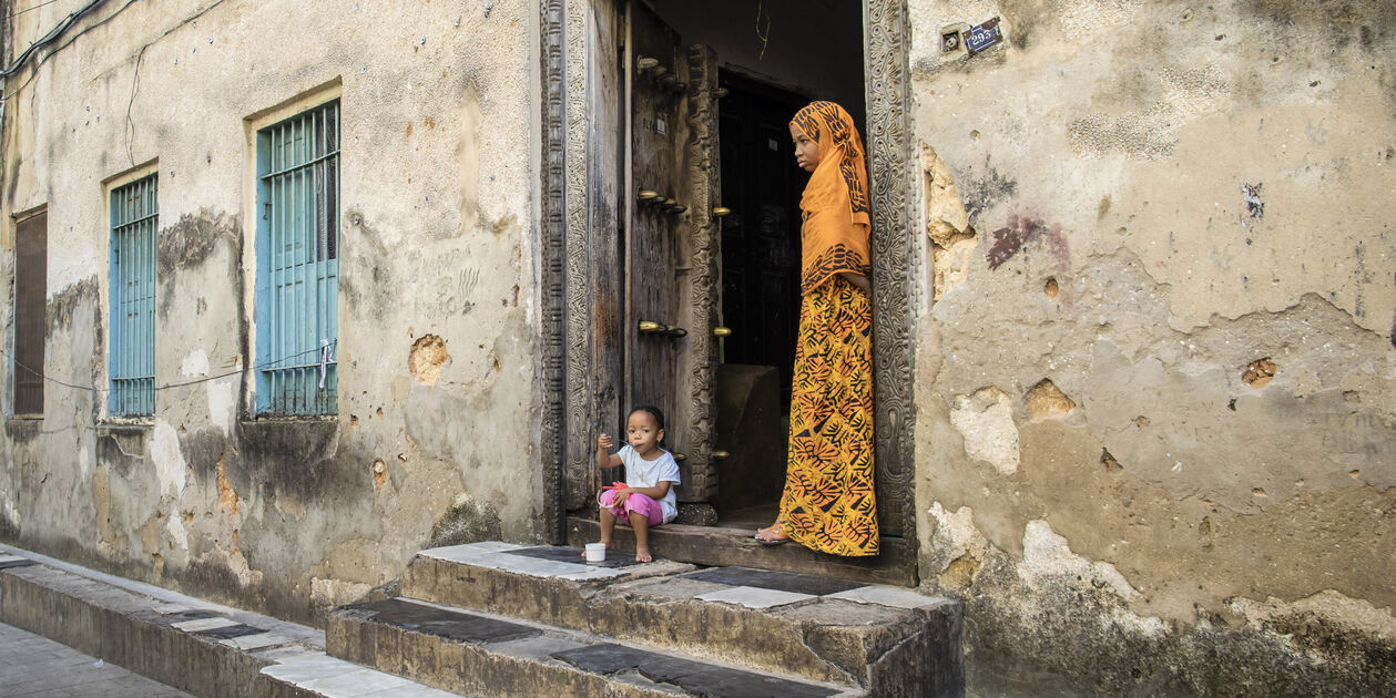Scène de vie dans le vieux quartier de Zanzibar - Stone Town - Zanzibar Vieille Ville - Tanzanie
