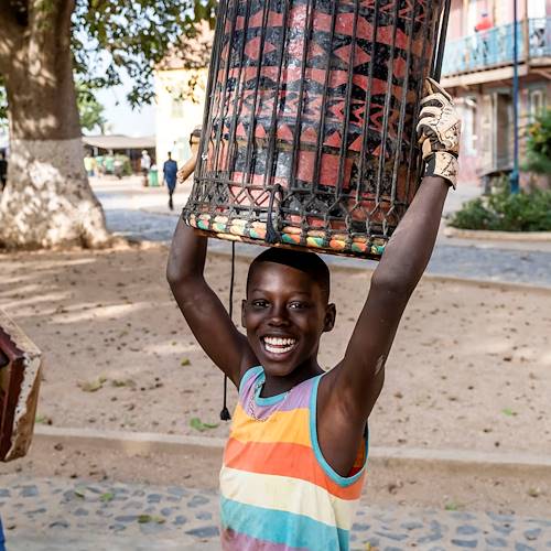Cours de percussions - Île de Gorée - Sénégal