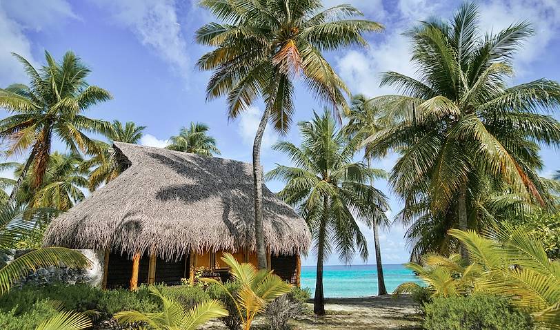Faré sur la plage - Archipel de Tuamotu - Polynésie Française