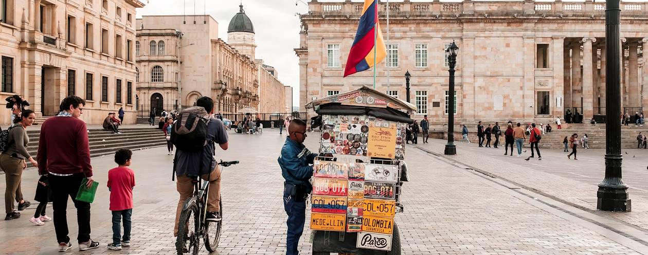 Street food sur la Plaza Bolivar - Bogota - Colombie