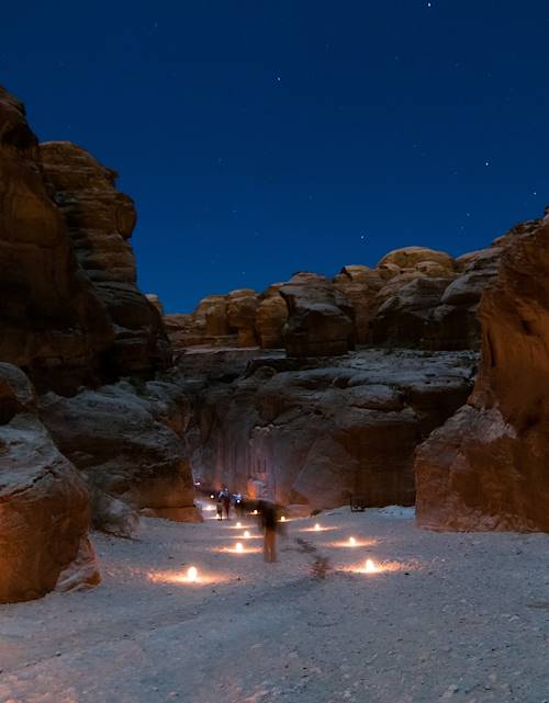 Petra by night - Petra - Jordanie